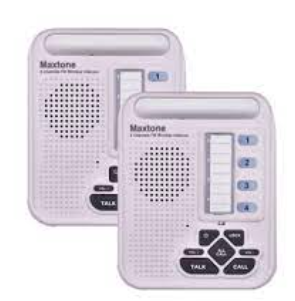 Wireless Intercom System 4 Channel 3K Meters Range No Battery Needed Used for Office and Home