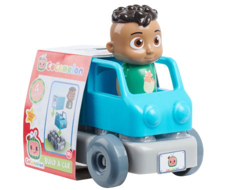 Cocomelon Build-A-Vehicle Cody In Blue Mail Truck Building Blocks