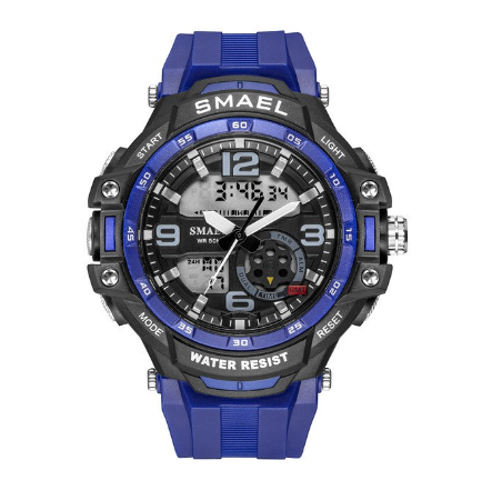 SMAEL 1350 Fashion Men's Sports Watches Men Quartz Analog LED Digital Clock Male Army Military Waterproof Watch Man 02