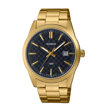 Casio Gold Stainless Steel Strap Date Display Watch for Men