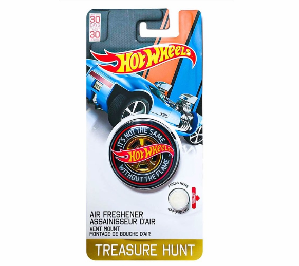 Hot Wheels 3D Air Freshener Vent Mount 20g AF532328 (Treasure Hunt) Car Freshener, Clip Onto AirVent