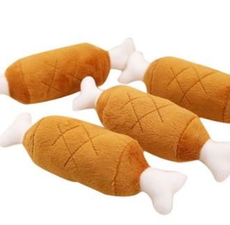 Pet Toy Squeaky Drumstick Bone Cat Puppy Dog Funny Soft Plush Toys Chew