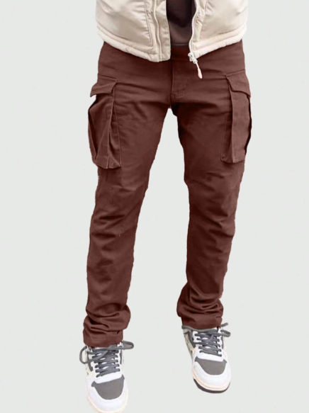 ROMWE Street Life Men's Plain Cargo Denim Pants