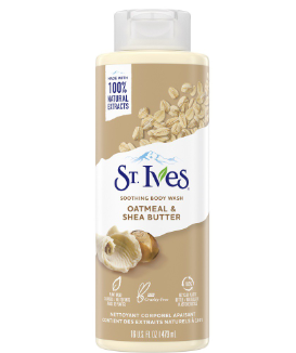 ST. IVES Oatmeal & Shea Butter Soothing Body Wash Made with 100% Natural Exfoliants & Extracts 16OZ