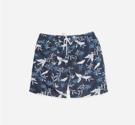 Penshoppe Modern Fit All Over Print Swim Shorts For Men