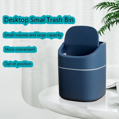 Desktop Small Trash Bin Waste Bin Bedroom Trash Can Bucket With Lid Mini Garbage Storage Box