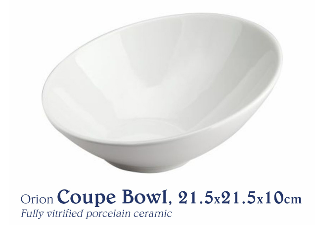 Chef's Classics Orion Ceramic Coupe Bowl, 21.5x21.5x10cm