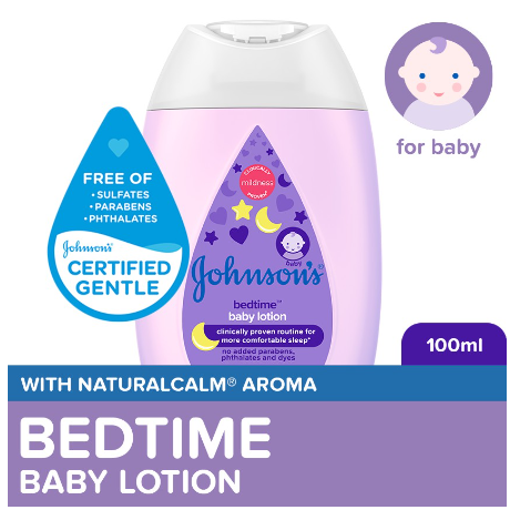 Johnson's Bedtime Baby Lotion 100ml-Newborn, Lotion for Baby, Baby Essentials, Baby Care