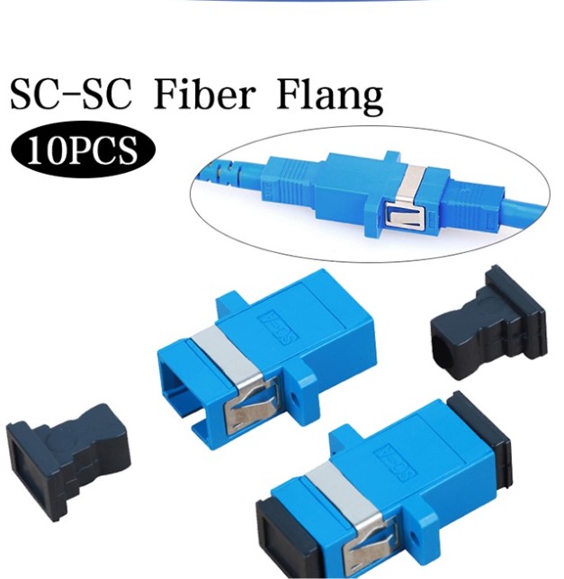 SC-SC Flange Fiber Coupler Fiber Optic Connector Adapter Square Joint Adapter
