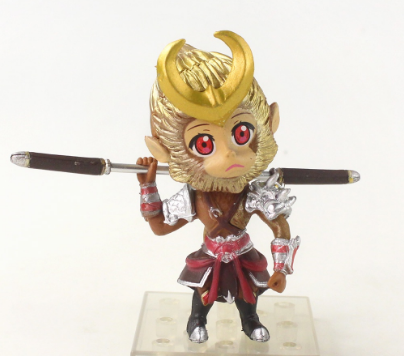 10cm Arena Of Valor: 5v5 Arena Game The Monkey King Q Version PVC Action Figures Model Cartoon Car Decoration Dolls Toys Kids Gifts