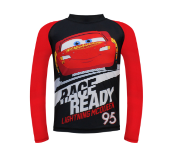 Disney Cars Lightning McQueen Long Sleeved Rashguard With UPF 50 Boys Kids Swimwear