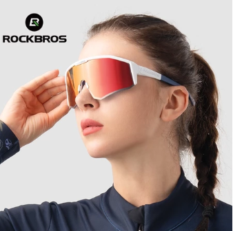 Rockbros Bicycle Glasses Cycling Shades Polarized Anti-UV Windproof Riding Outdoor Sports Sunglasses MTB Road Bike
