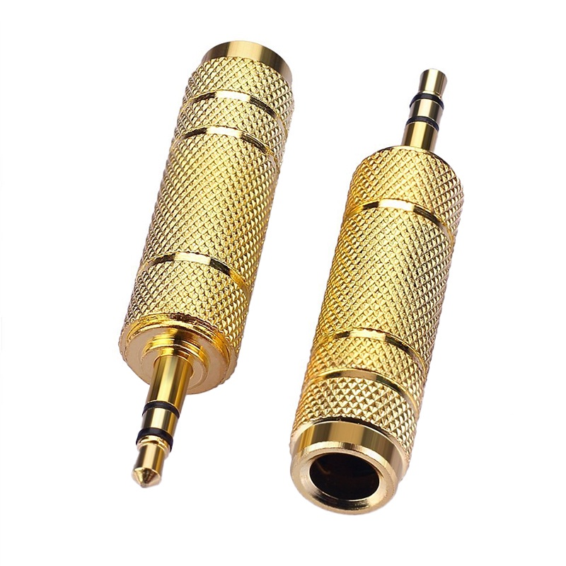 Popcorn 3.5mm M to 6.35mm F / 6.35mm - 3.5mm Jack Stereo Speaker Audio Adapter Converter Mobile PC