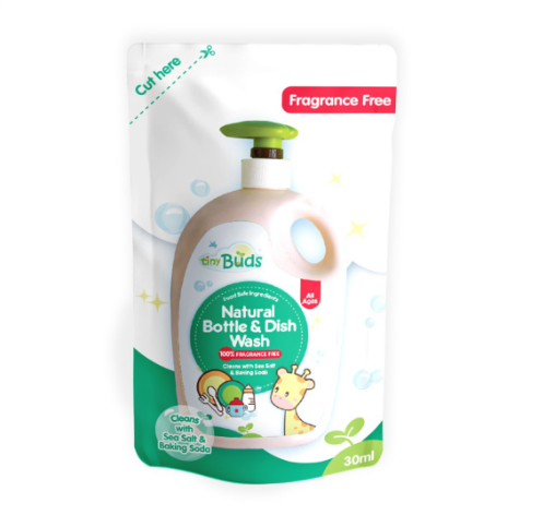 Tiny Buds Mini Natural Bottle and Dish Wash 30ml